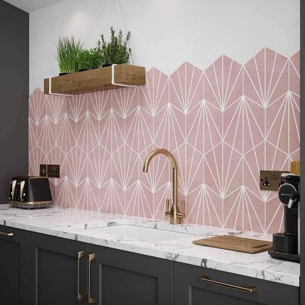 pink kitchen design ideas