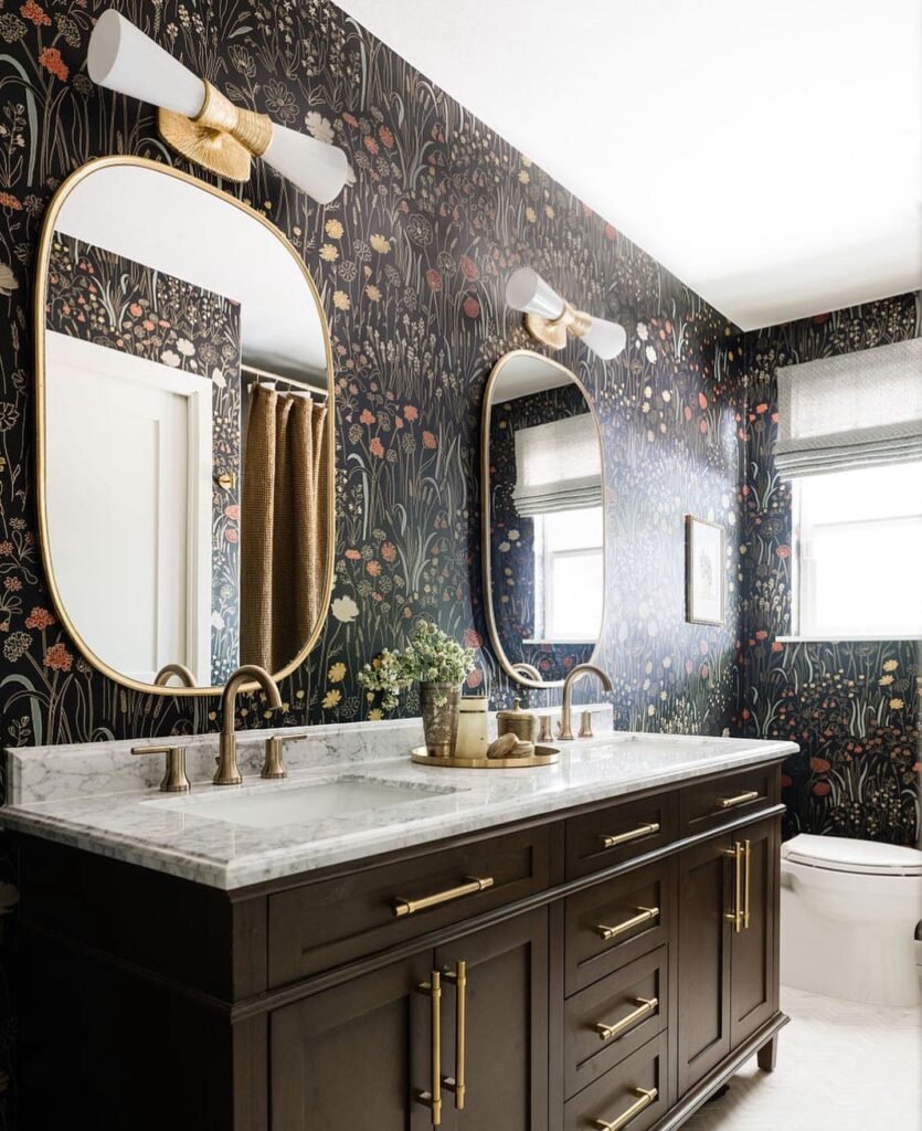 dark floral wallpaper