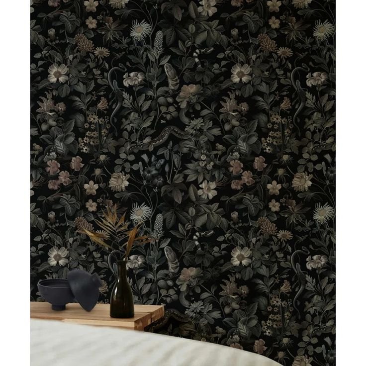 dark floral wallpaper