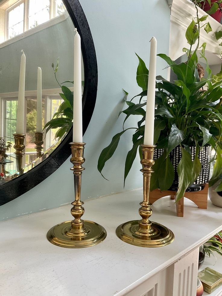 how to clean brass candlesticks