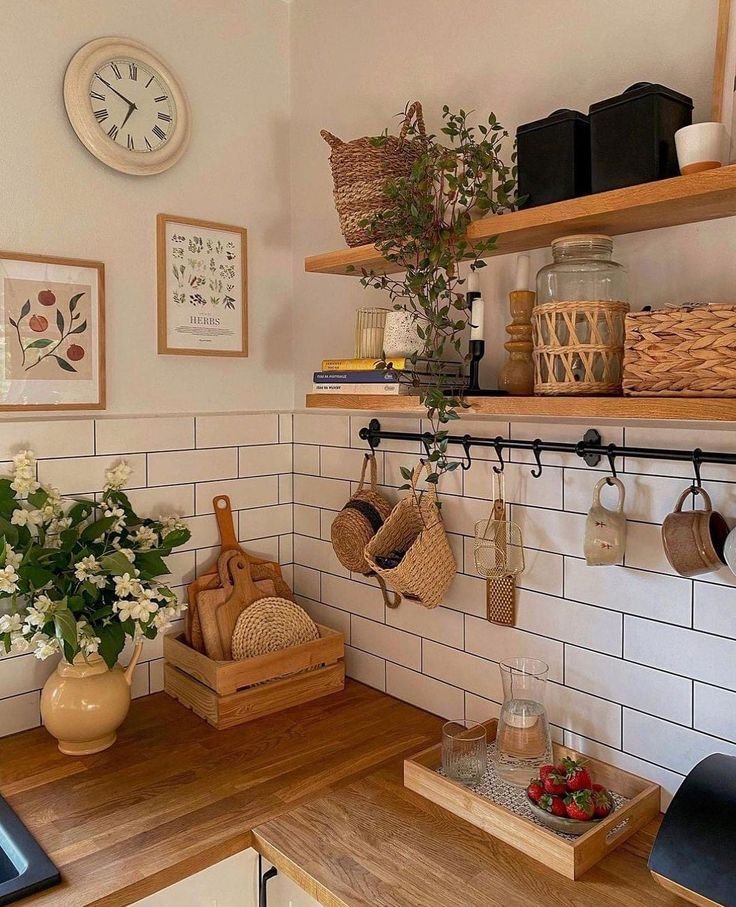 how to style open kitchen shelves